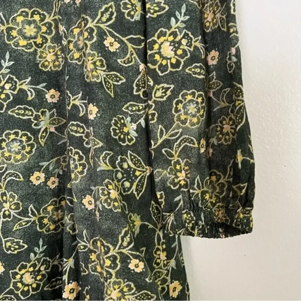 J. Crew Vintage Vines Green Sweetheart Floral Mini Dress‎ - 8